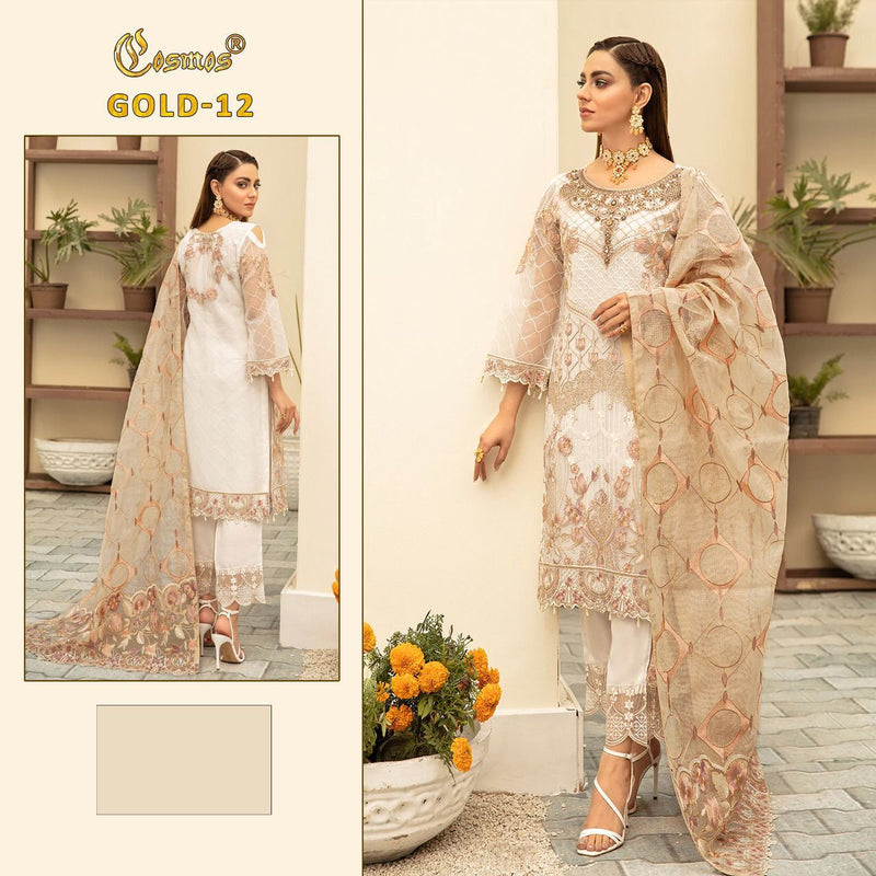 Cosmos Dno Cold 12 Georgette With Heavy Embroidery Work Stylish Designer Pakistani Party Wear Salwar Kameez