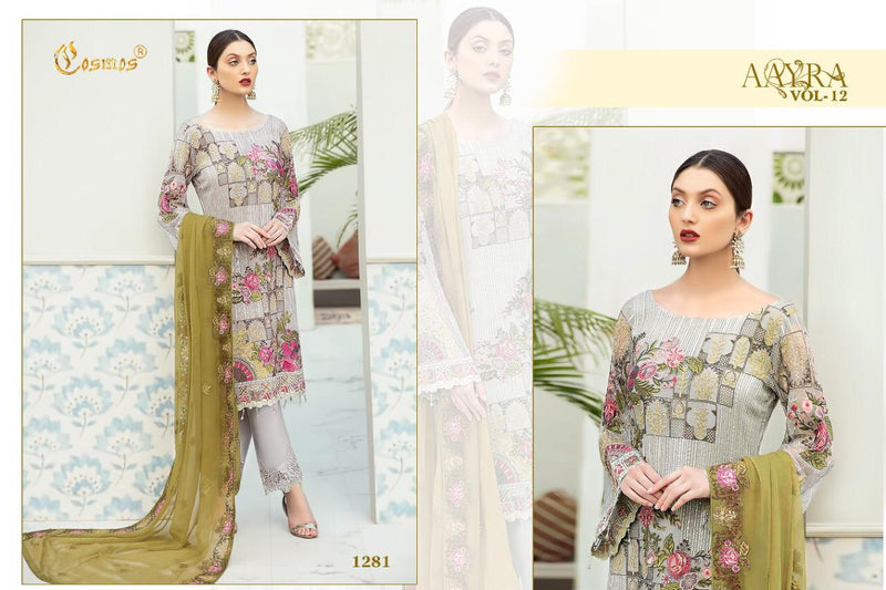 Cosmos Dno 1281 Georgette With Heavy Beautiful Embroidery Work Stylish Designer Party Wear Salwar Kameez