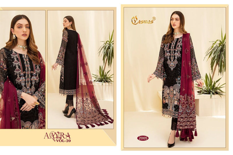 Cosmos Fashion Dno 2005 Georgette With Heavy Embroidery Work Stylish Designer Party Wear Salwar Suit