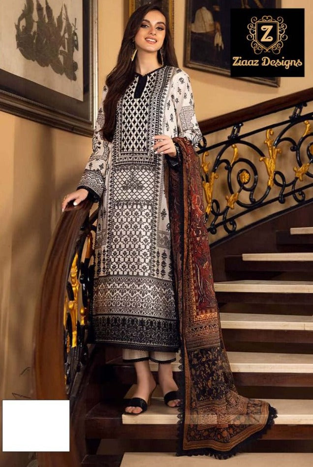 Ziaaz Shahnaz Vol 15 Pure Cotton With Fancy Embroidery Work Stylish Designer Party Wear Salwar Kameez