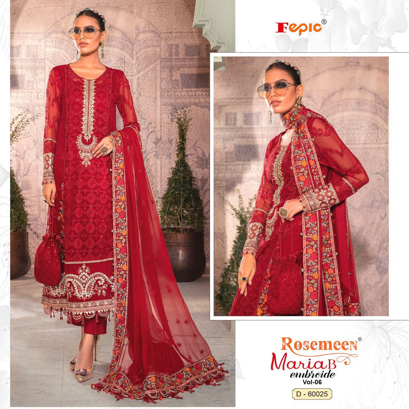 Fepic Rosemeen 60025 Maria B Vol 6 Georgette With heavy Embroidery Work stylish Designer Party Wear Salwar Kameez