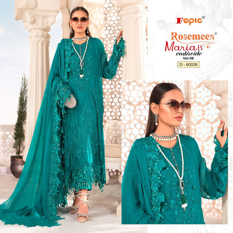 Fepic Rosemeen 60026 Maria B Vol 6 Georgette With heavy Embroidery Work stylish Designer Wedding Wear Salwar Kameez