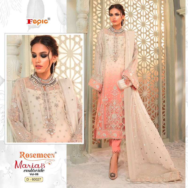 Fepic Rosemeen 60027 Maria B Vol 6 Georgette With heavy Embroidery Work stylish Designer Party Wear Salwar Kameez