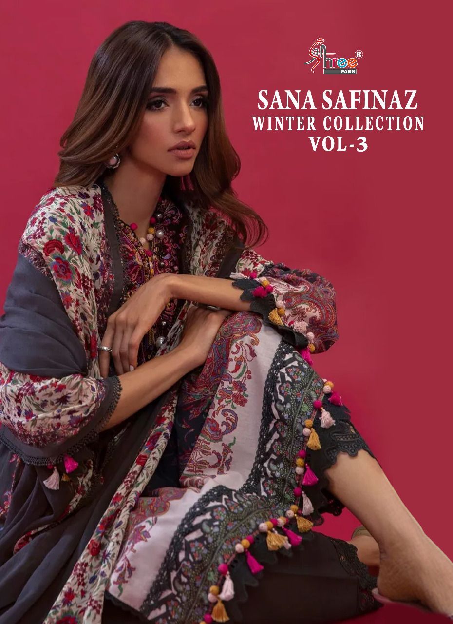 Shree Fabs Sana Safinaz Winter Collection Vol 3 Pashmina With Embroidery Work Stylish Designer Pakistani Salwar Kameez