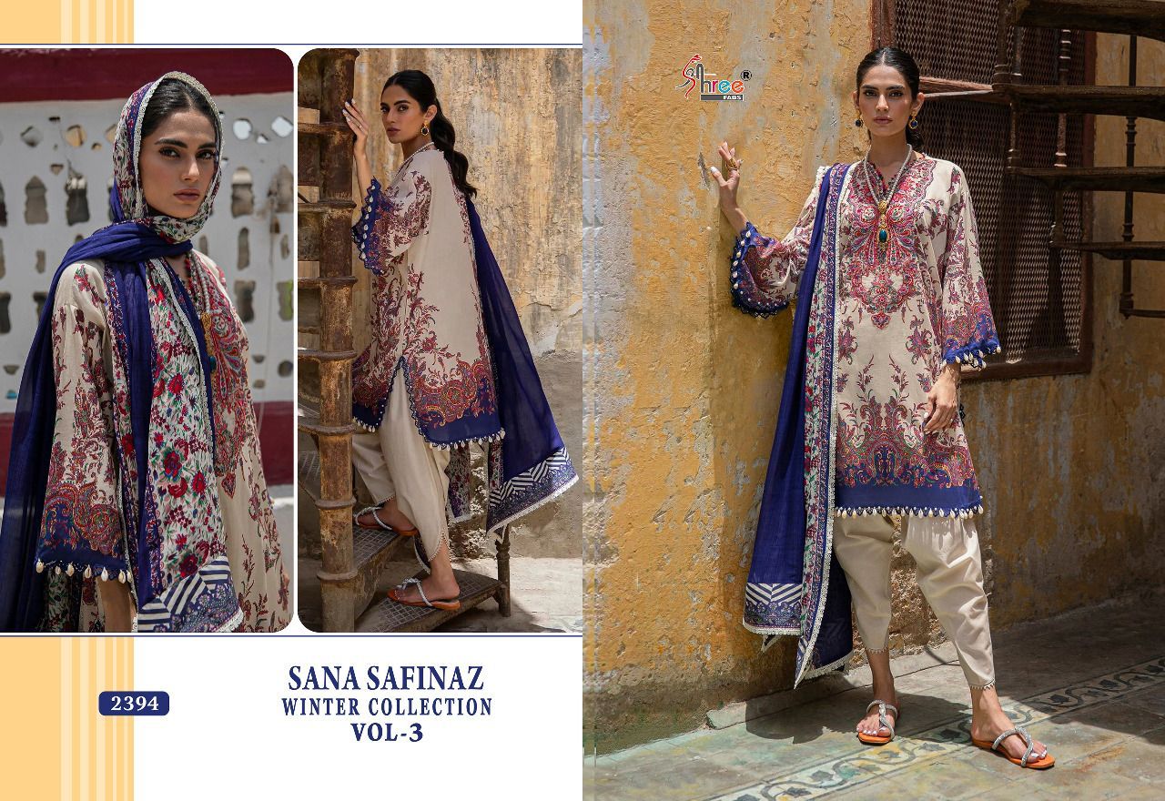 Shree Fabs Sana Safinaz Winter Collection Vol 3 Pashmina With Embroidery Work Stylish Designer Pakistani Salwar Kameez