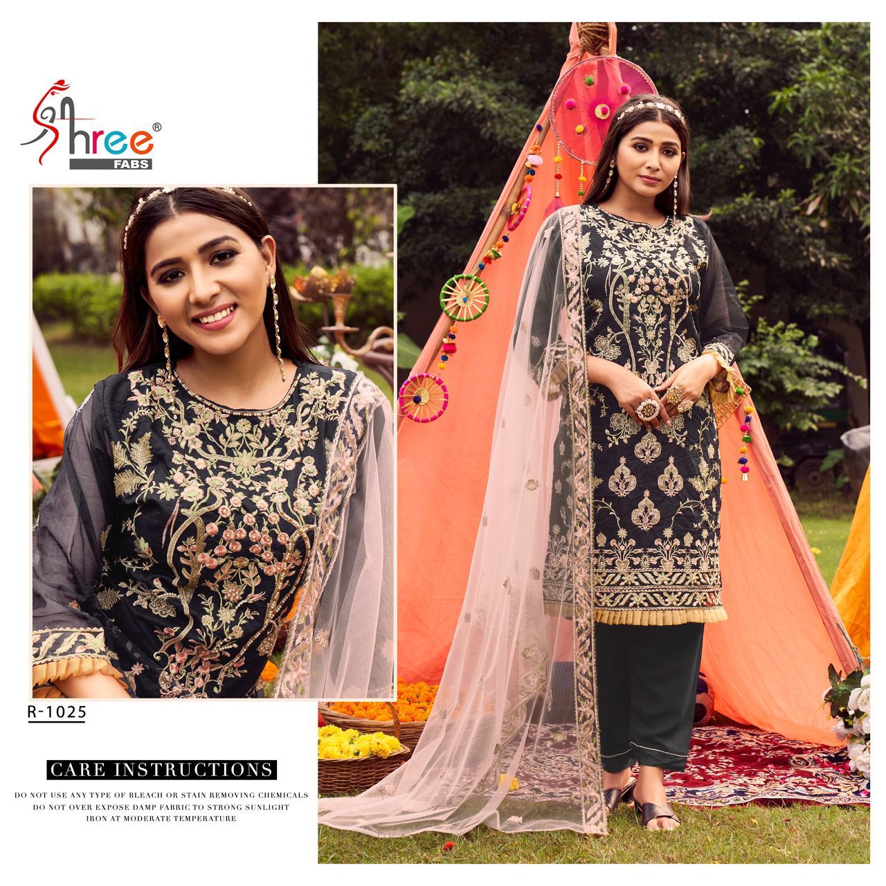 Shree Fabs Dno 1025 Organza Beautiful Embroidery With Hand Work Stylish Designer Salwar Kameez