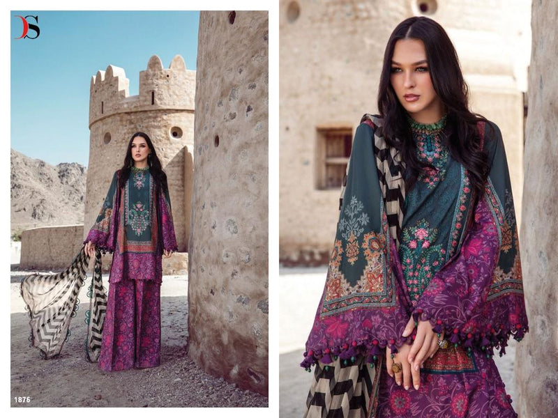 Deepsy Suit Dno 1876 Pure Cotton With Heavy Beautiful Work Stylish Designer Pakistani Salwar Kameez