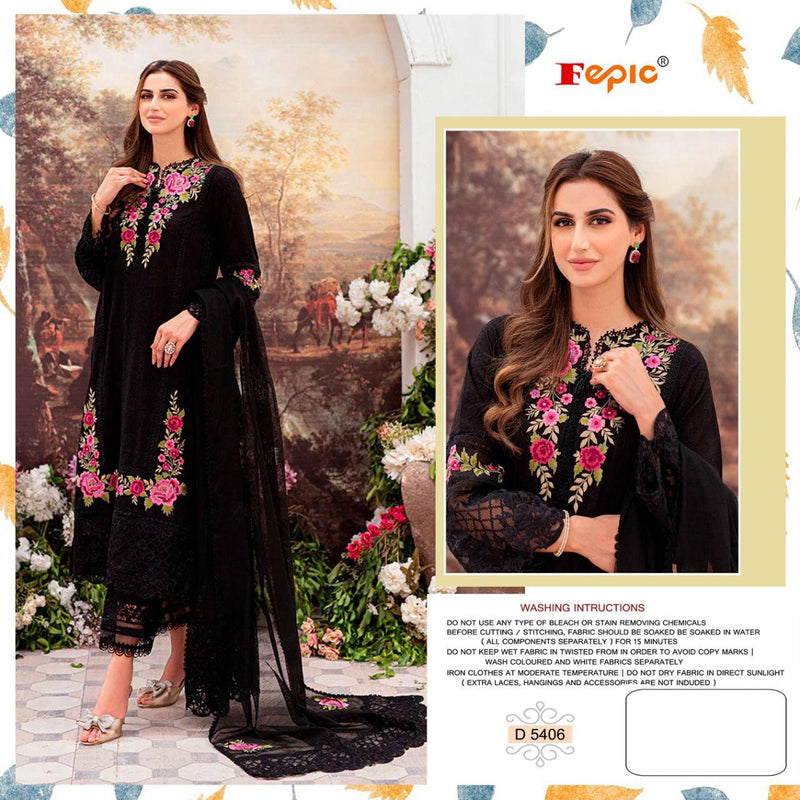 Fepic Rosemeen 5406 A Georgette With Heavy Embroidery Work Stylish Designer Party Wear Salwar Kameez