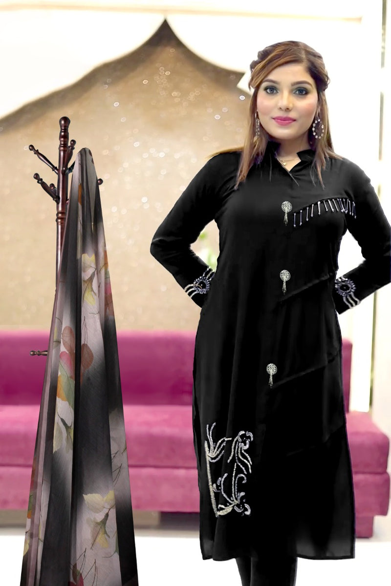 Naimat Fashion Dno 1044 Georgette With Embroidery Work Stylish Designer Luxury Pret Kurti