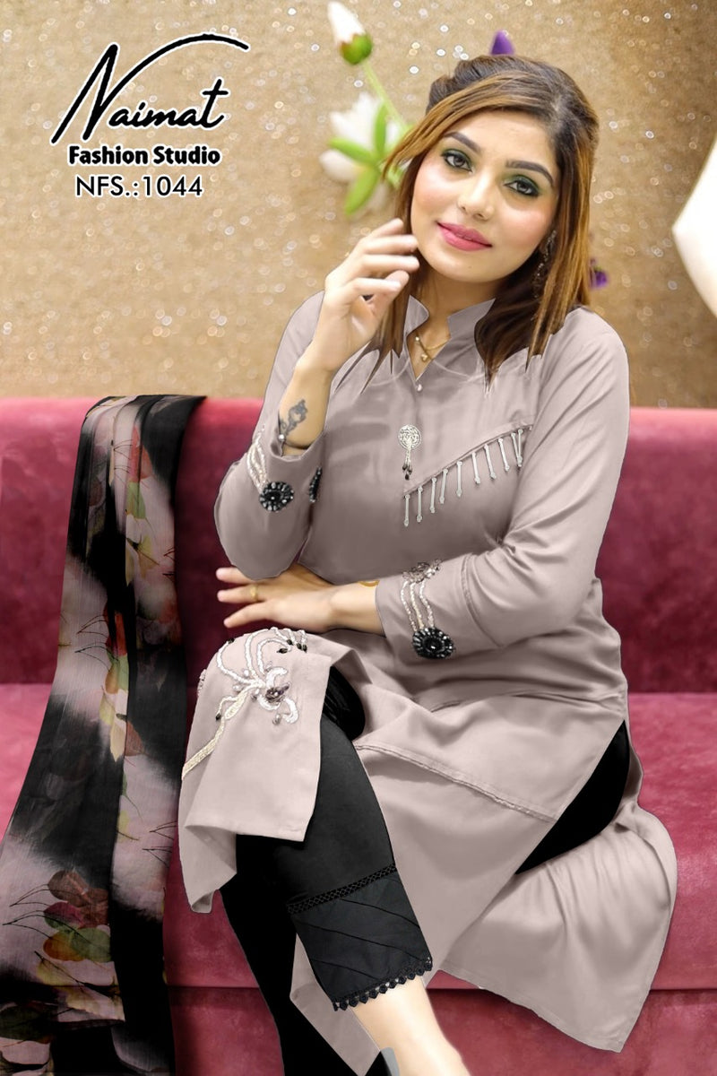 Naimat Fashion Dno 1044 Georgette With Embroidery Work Stylish Designer Luxury Pret Kurti