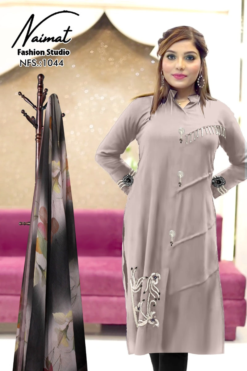 Naimat Fashion Dno 1044 Georgette With Embroidery Work Stylish Designer Luxury Pret Kurti