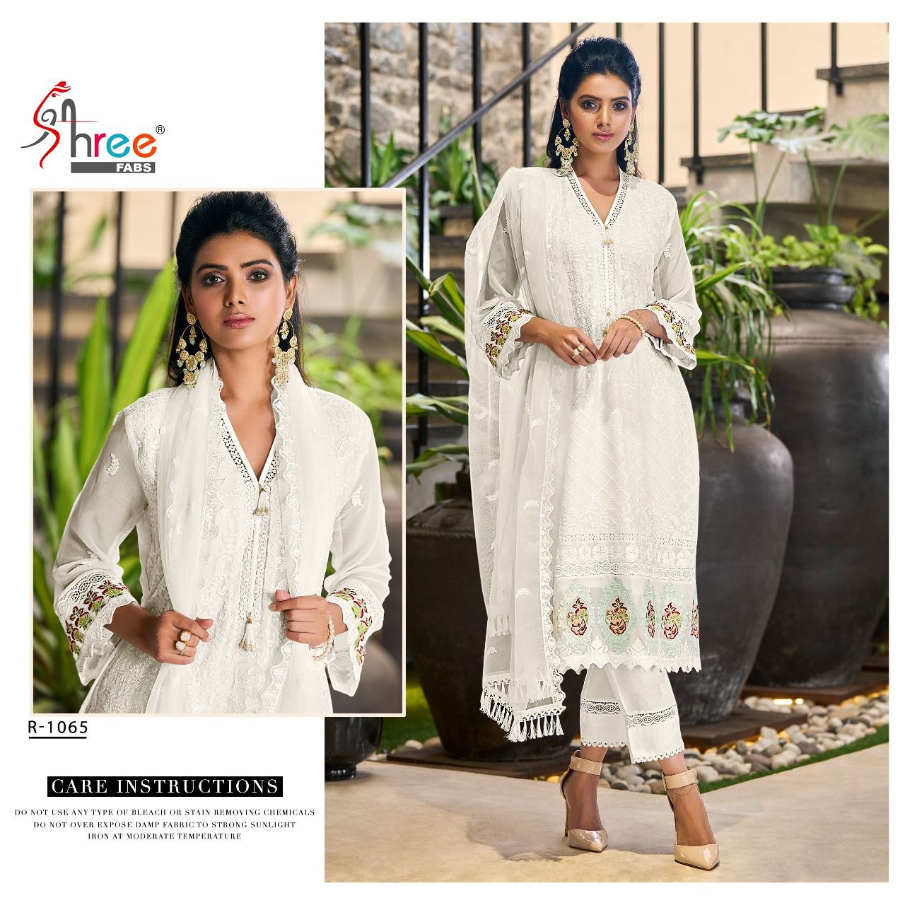 Shree Fabs Dno R 1065 Georgette With Heavy Embroidery Work Stylish Deesigner Party Wear Salwar Kameez