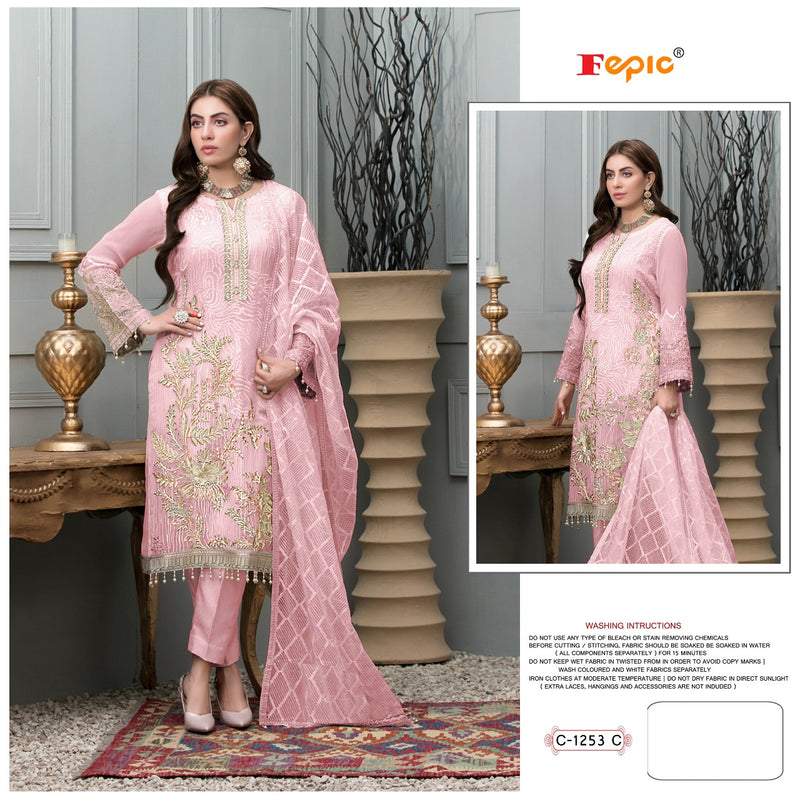 Fepic Rosemeen C 1253 Georgette With Heavy Embroidery Work Stylish Designer Festive Wear Salwar Kameez