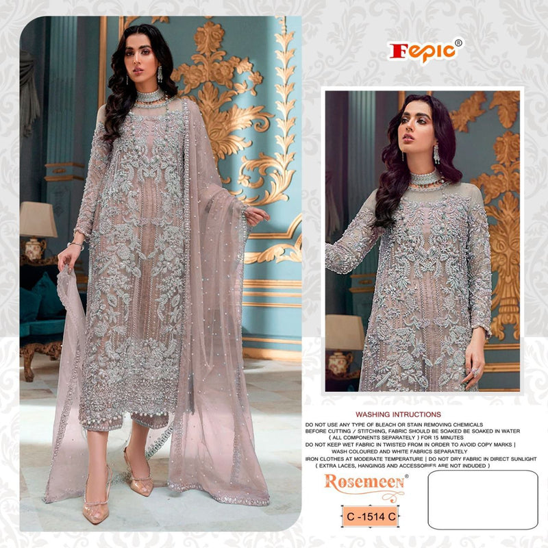 Fepic Rosemeen C 1514 C Organza Embroidery With Heavy Hand Work Stylish Designer Party Wear Salwar Kameez