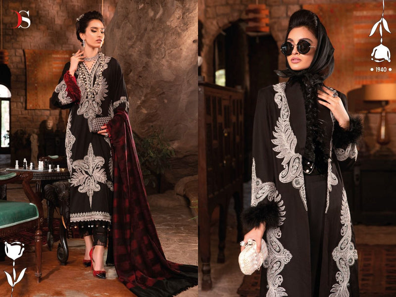 Deepsy Suit Maria B Lawn Pure Cotton With Fancy Work Stylish Designer Pakistani Salwar Kameez