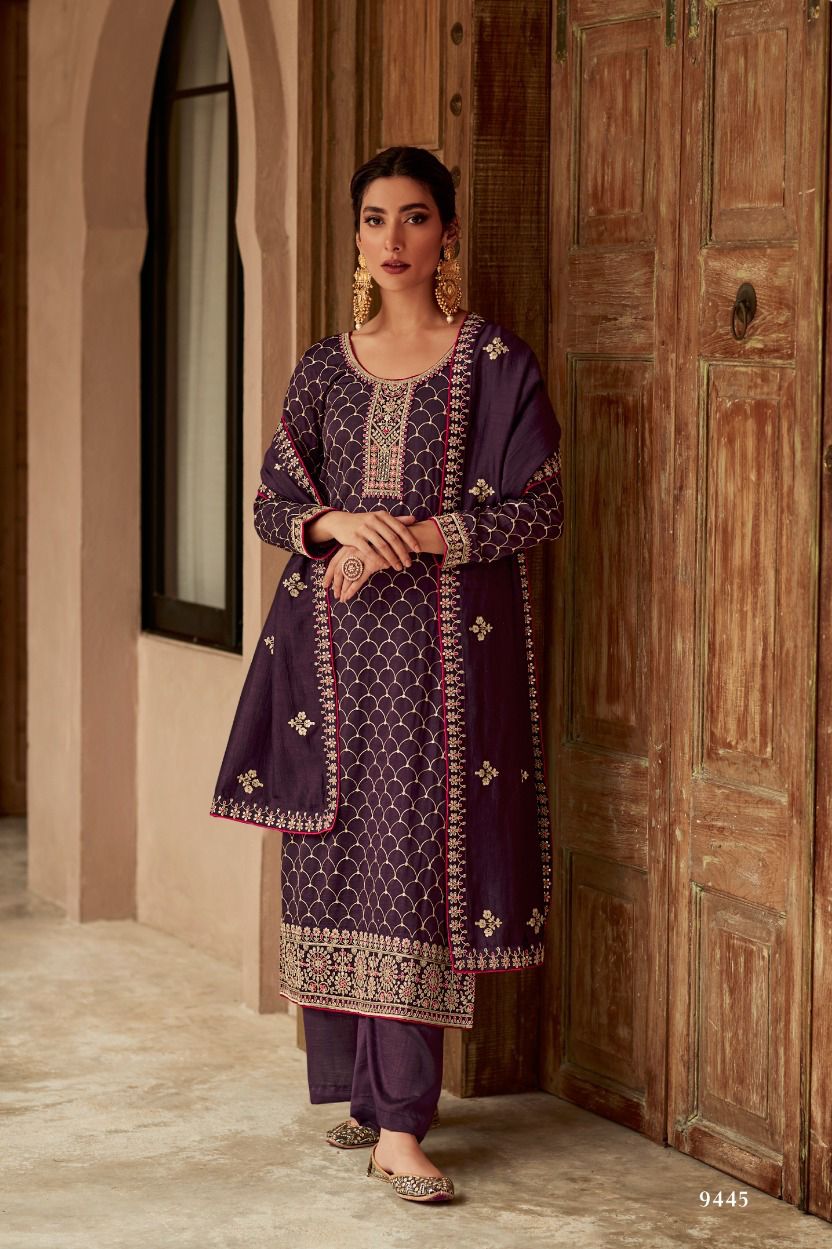 Aashirwad Nargis Silk With Beautiful Fancy Work Stylish Designer Party Wear Attractive Look Salwar Kameez