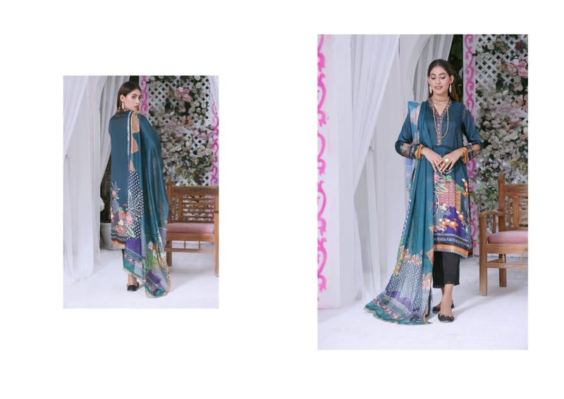 Regalia Ravishing Charmeuse Silk With Beautiful Work Stylish Designer Casual Look Salwar Kameez