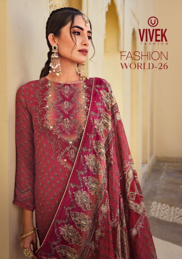 Vivek Fashion Word Vol 26 Georgette With Beautiful Work Stylish Designer Festive wear Salwar Kameez