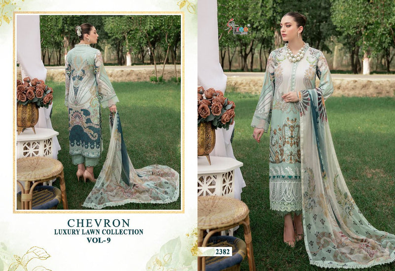 Shree Fabs Chevron Vol 9 Pure Cotton With Heavy Embroidery Work Stylish Designer Festive Wear Salwar Kameez