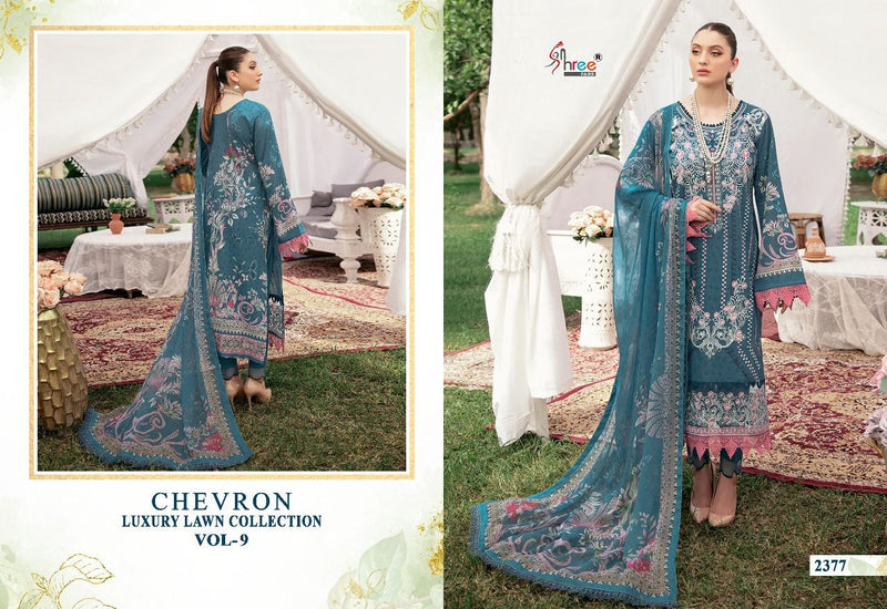 Shree Fabs Chevron Vol 9 Pure Cotton With Heavy Embroidery Work Stylish Designer Festive Wear Salwar Kameez