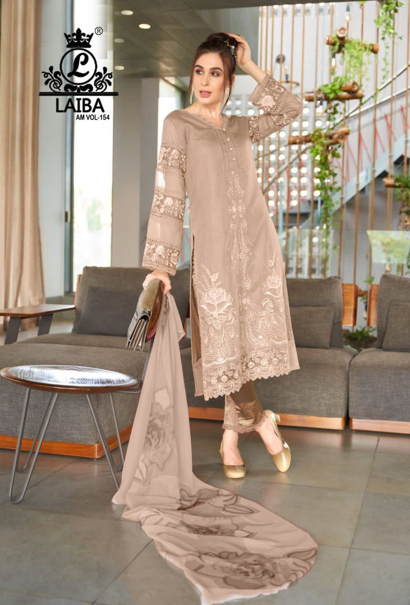 Laiba Am Vol 154 Georgette With Heavy Embroidery Work Stylish Designer Party Wear Fancy Kurti