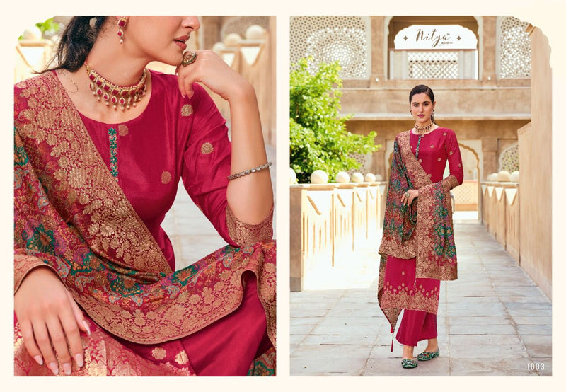 Nitya Ruhin Dola Jacquard With Heavy Beautiful Work Stylish Designer Festive Wear Salwar Kameez