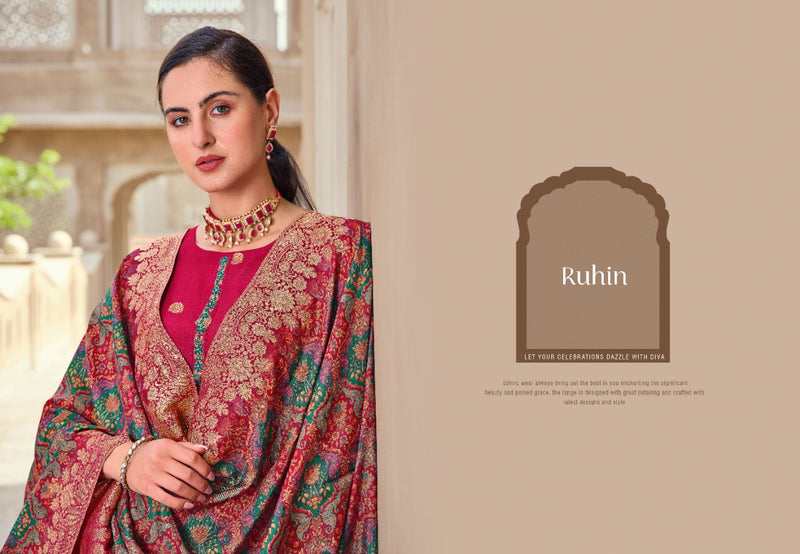 Nitya Ruhin Dola Jacquard With Heavy Beautiful Work Stylish Designer Festive Wear Salwar Kameez