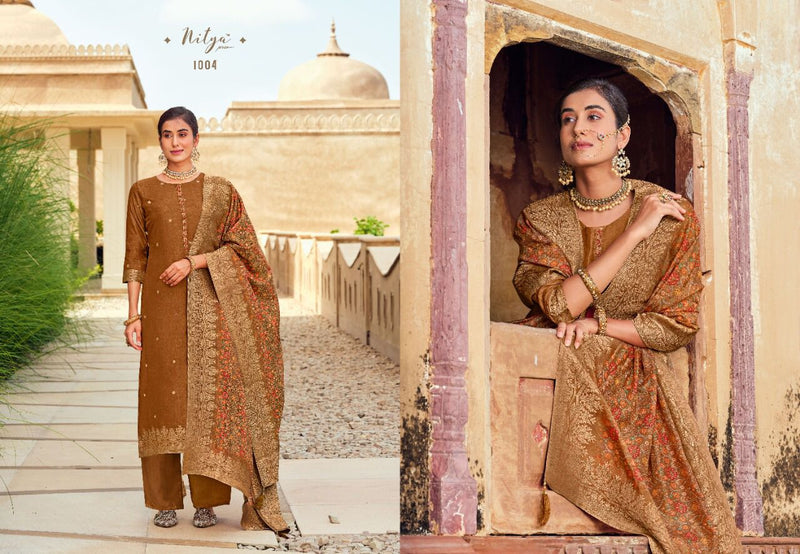 Nitya Ruhin Dola Jacquard With Heavy Beautiful Work Stylish Designer Festive Wear Salwar Kameez