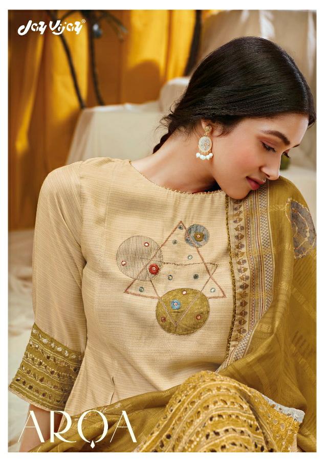 Jay Vijay Arqa Silk With Beautiful Work Stylish Designer Festive Wear Fancy Salwar Kameez