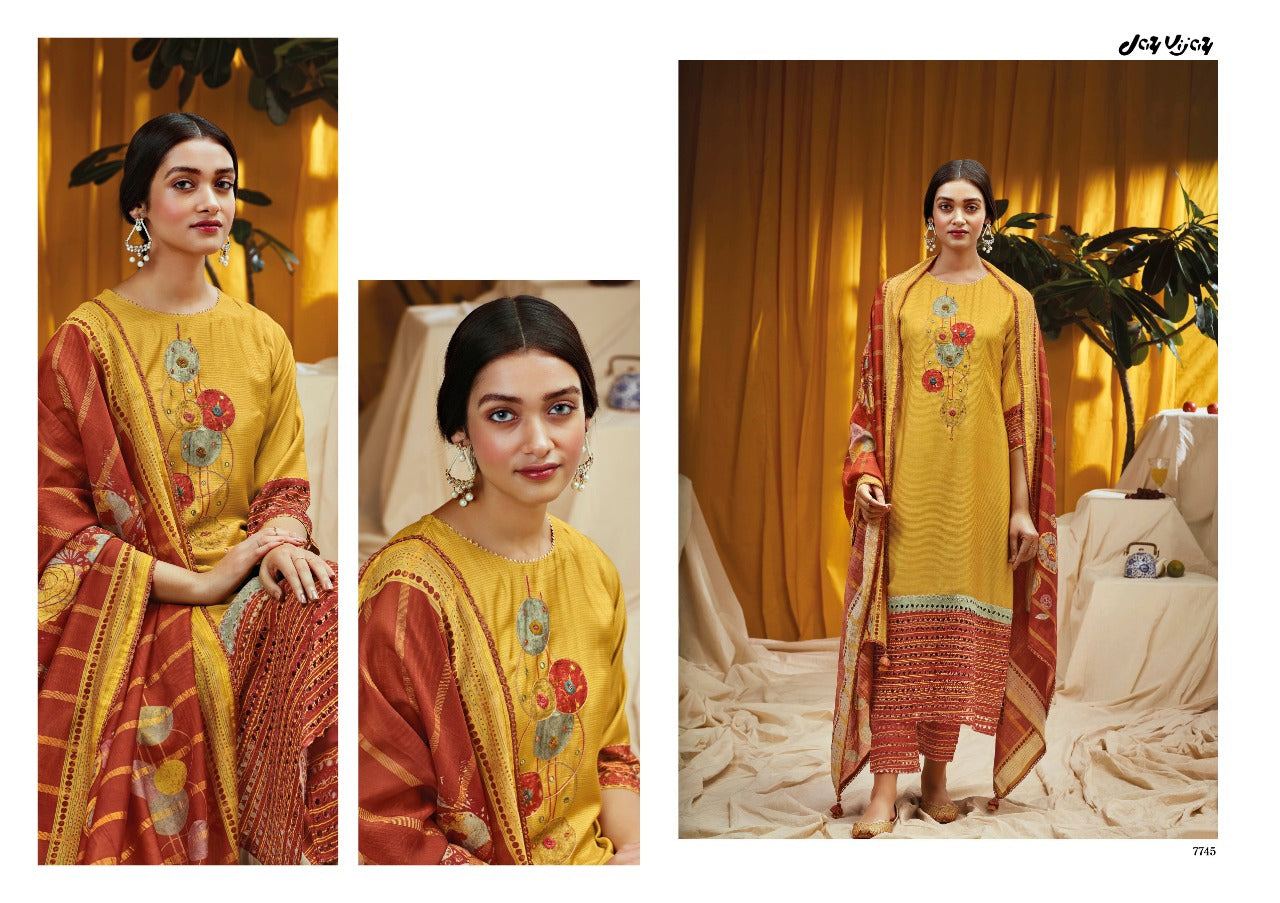 Jay Vijay Arqa Silk With Beautiful Work Stylish Designer Festive Wear Fancy Salwar Kameez