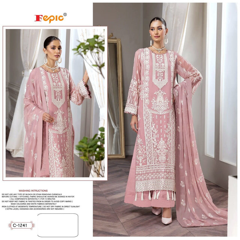 Fepic Rosemeen C 1241 Georgette With Heavy Embroidery Work Stylish Designer Fancy Salwar Kameez