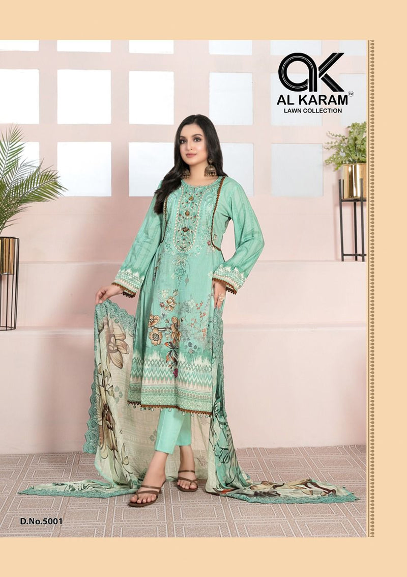 Al karam Vol 05 Pure Cotton With Heavy Embroidery Work Stylish Designer Pakistani Salwar Kameez