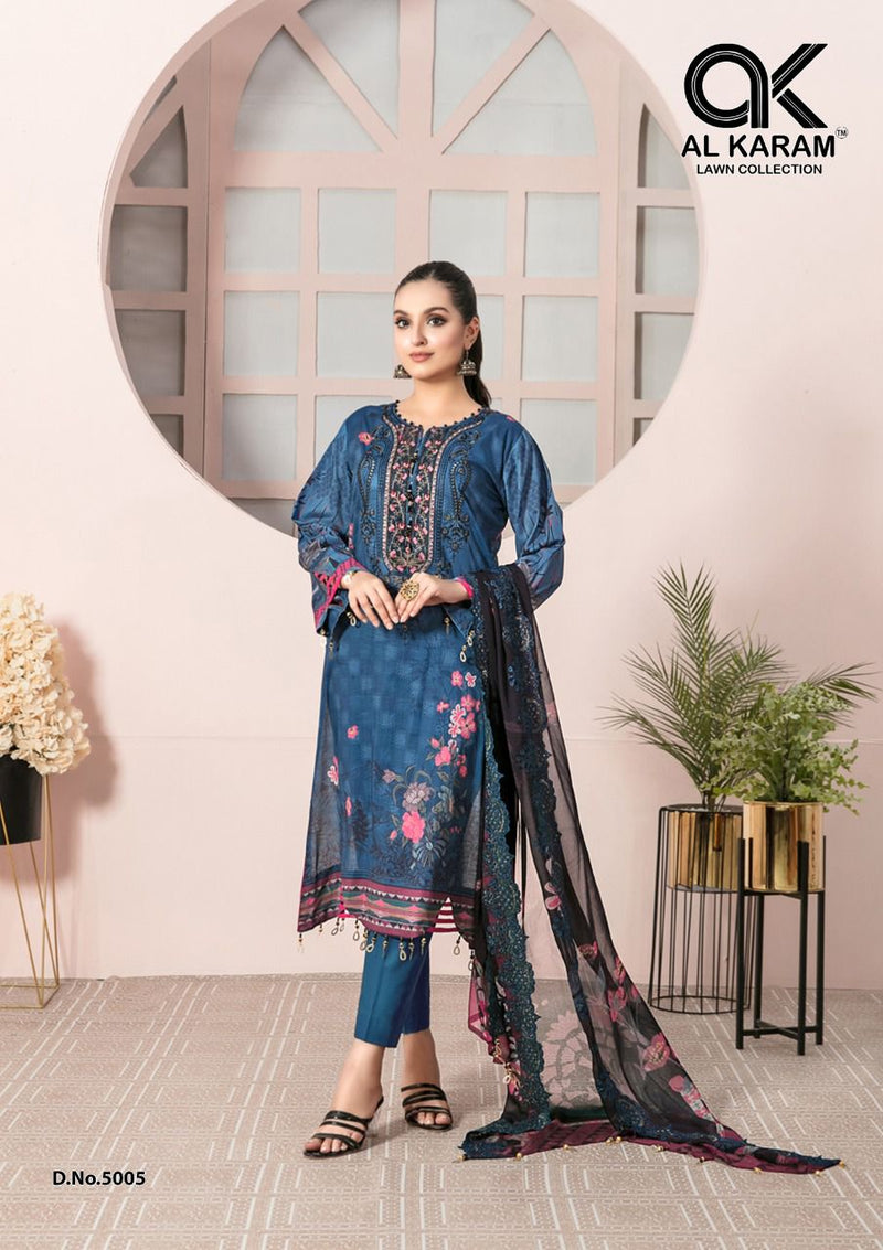 Al karam Vol 05 Pure Cotton With Heavy Embroidery Work Stylish Designer Pakistani Salwar Kameez