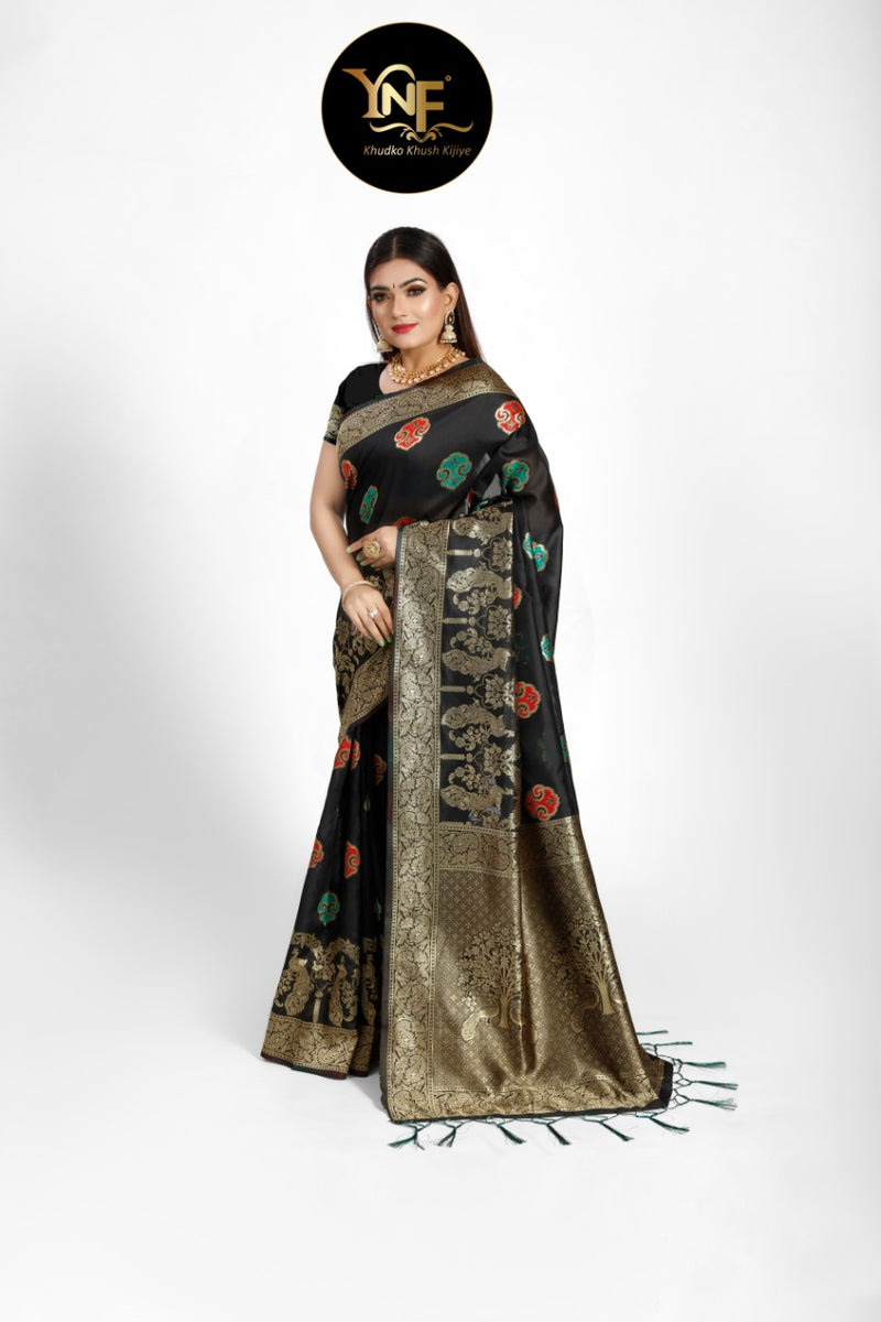 Ynf Presents By Taneira Silk Banarasi Designer Gorgeous Look Traditional Wear Fancy Sarees