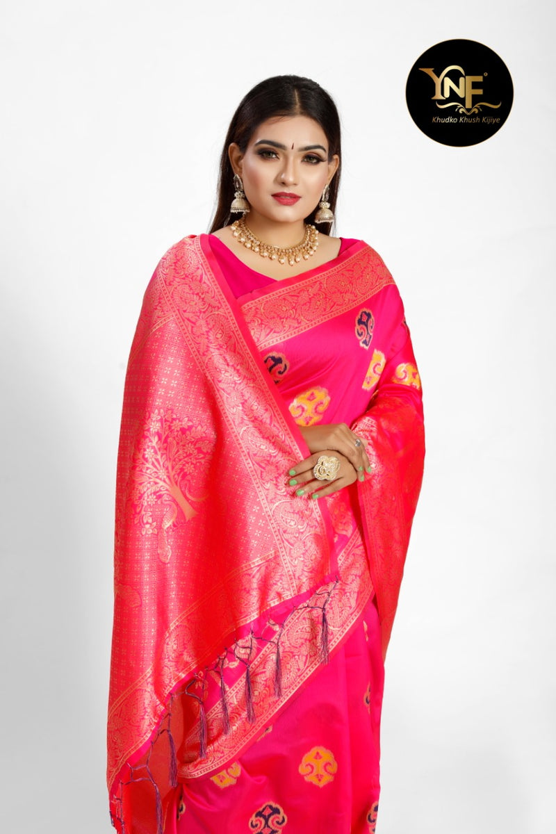 Ynf Presents By Taneira Silk Banarasi Designer Gorgeous Look Traditional Wear Fancy Sarees