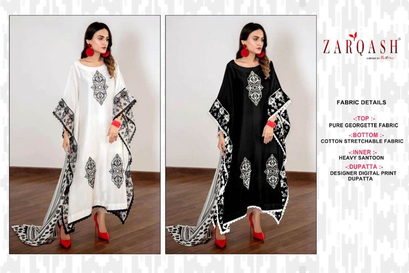 Zarqash Dno Z 116 Georgette With Heavy Embroidery Work Stylish Designer Party Wear Fancy Kurti