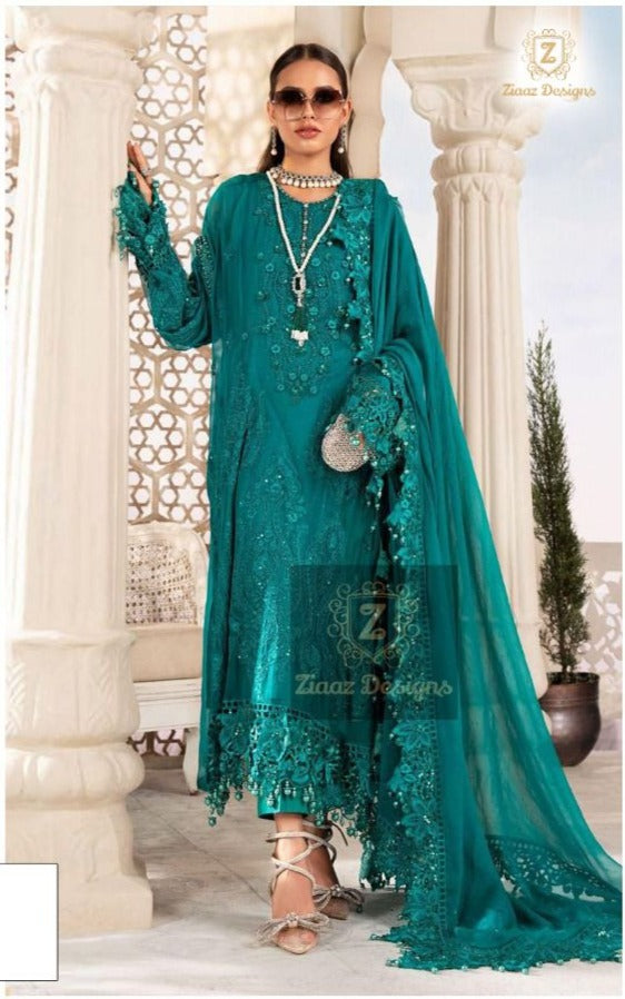 Ziaaz Z Series Vil 20 Georgette With Beautiful Heavy Embroidery Work Stylish Designer Pakistani Party Wear Salwar Kameez