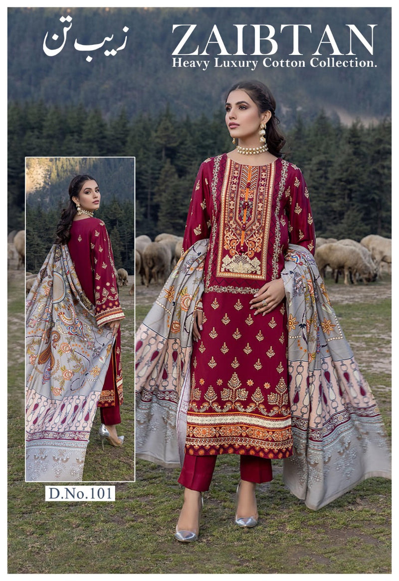 Zaibtan Heavy Luxury Pure Cotton Stylish Designer Pakistani Party Wear Salwar Suit