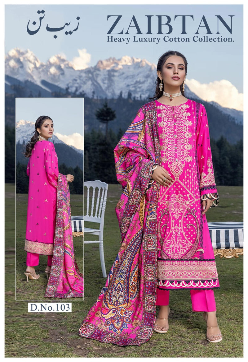 Zaibtan Heavy Luxury Pure Cotton Stylish Designer Pakistani Party Wear Salwar Suit