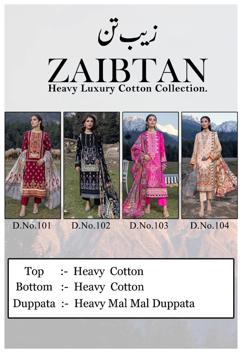 Zaibtan Heavy Luxury Pure Cotton Stylish Designer Pakistani Party Wear Salwar Suit