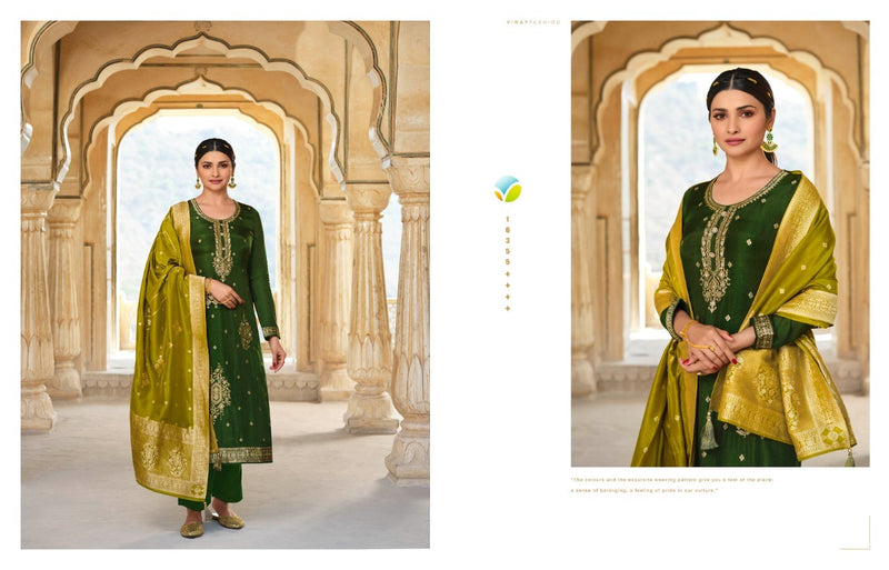 Vinay Fashion Kaseesh Zardosi 4 Dola Jacquard Designer Salwar Suits