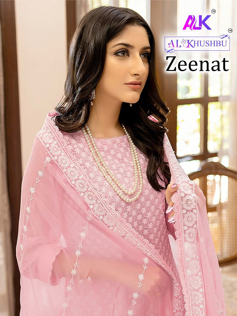 Al Khushbu Zeenat Vol 1 Georgette With Heavy Embroidery Work Stylish Designer Party Wear Salwar Kameez