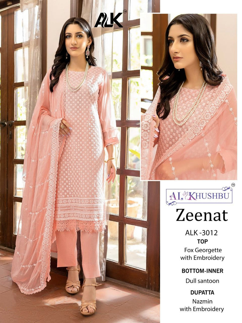 Al Khushbu Zeenat Vol 1 Georgette With Heavy Embroidery Work Stylish Designer Party Wear Salwar Kameez