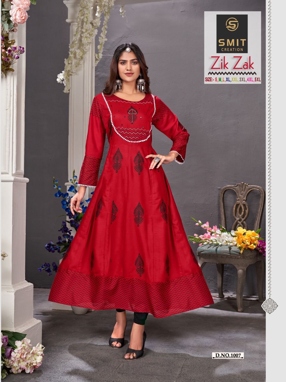 Poonam Zik Zak Rayon With Printed Work Stylish Designer Fancy Long Gown