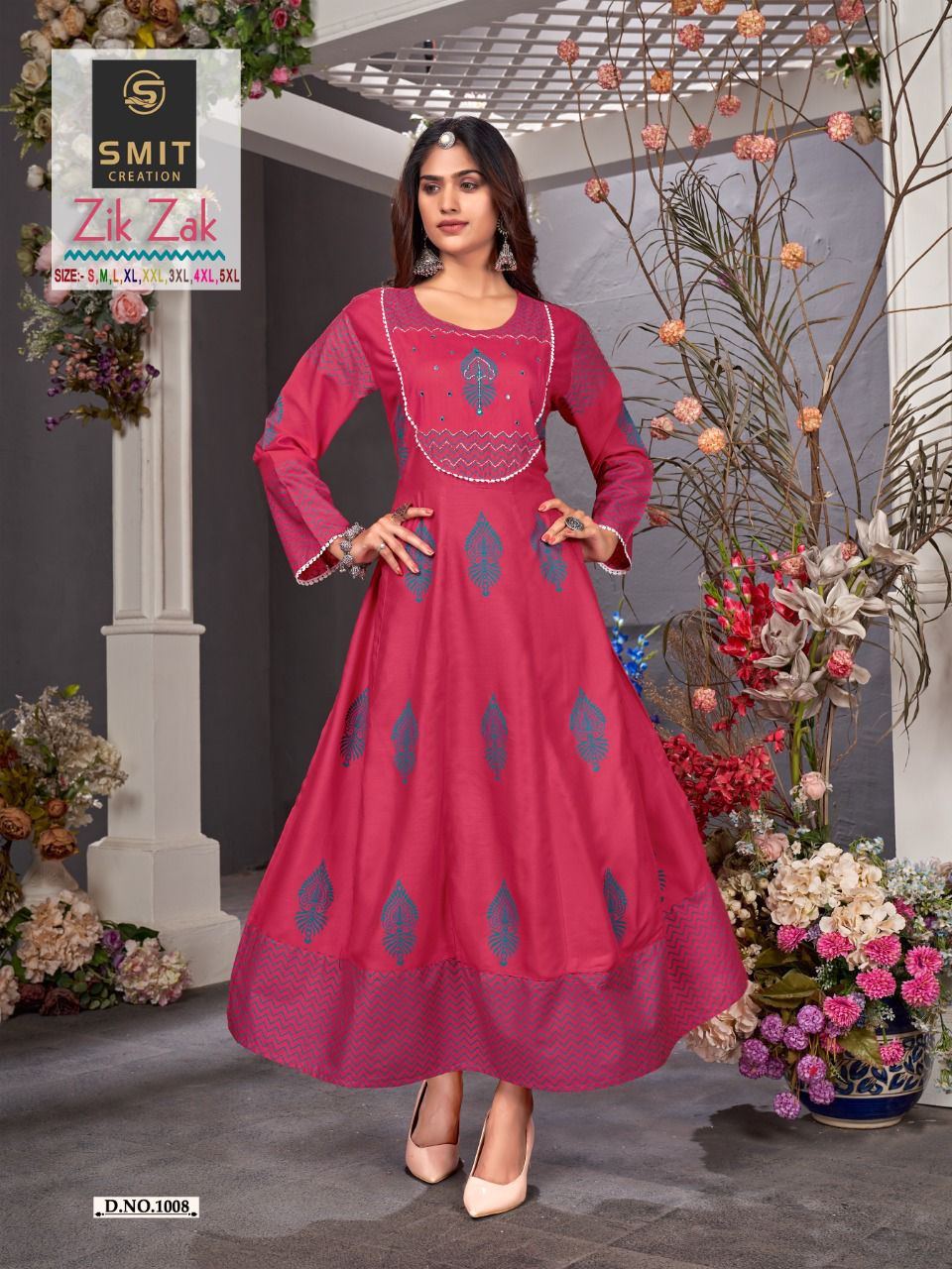 Poonam Zik Zak Rayon With Printed Work Stylish Designer Fancy Long Gown