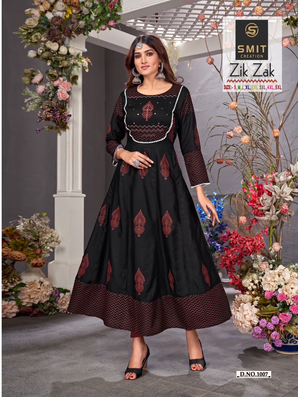 Poonam Zik Zak Rayon With Printed Work Stylish Designer Fancy Long Gown