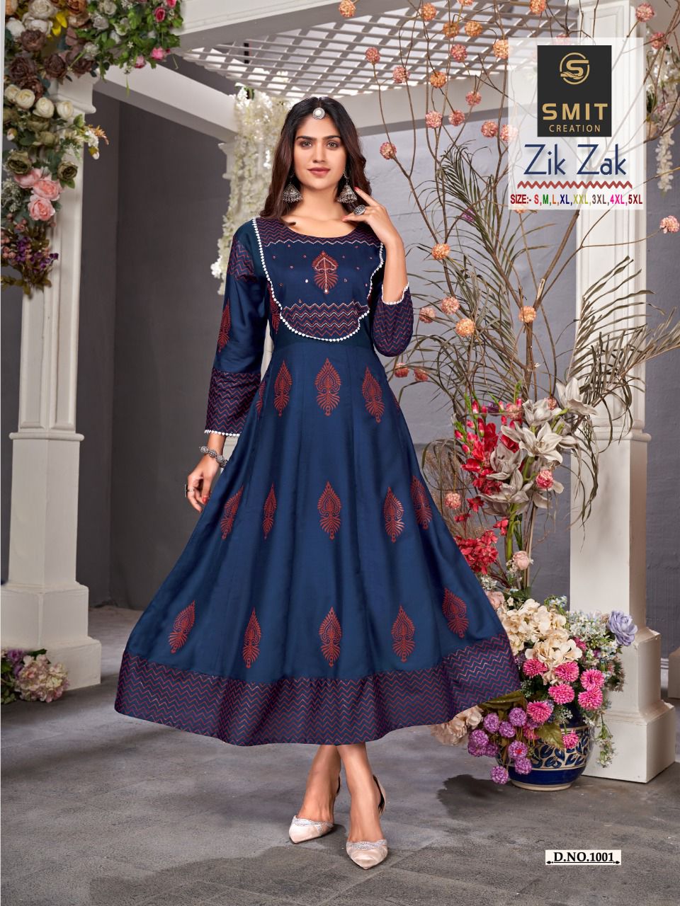 Poonam Zik Zak Rayon With Printed Work Stylish Designer Fancy Long Gown