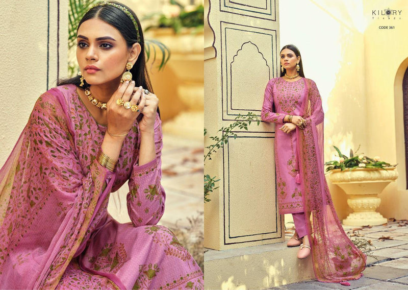 Kilory Trends Zinab Cambric Cotton Party Wear Salwar Suits With Fancy Embroidery