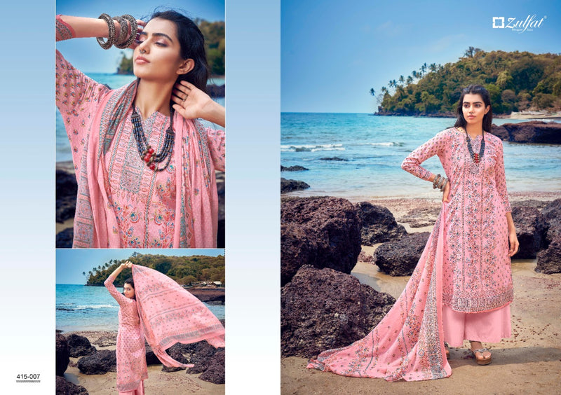 Zulfat Designer Suits Maria Cotton Fancy Printed Festive Wear Salwar Kameez