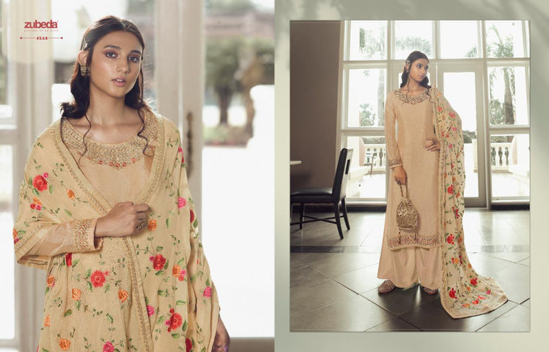 Zubeda Avani Chinon With Embroidery Work Heavy Designer Partywear Salwar Kameez